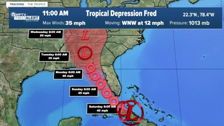 Se calientan los trópicos con la depresión tropical Fred y el potencial cicló siete