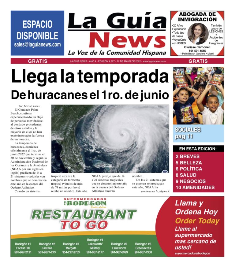 La Guia News Digital 27 de mayo, 2022