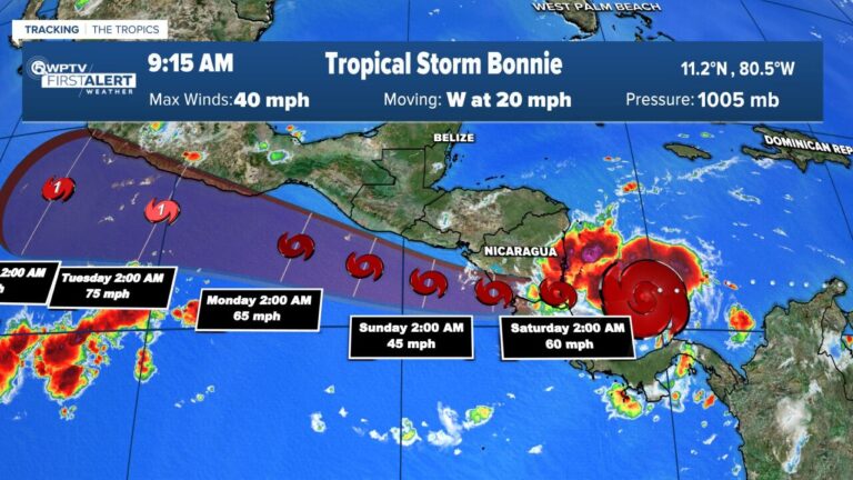 Se torma la tormenta tropical Bonnie