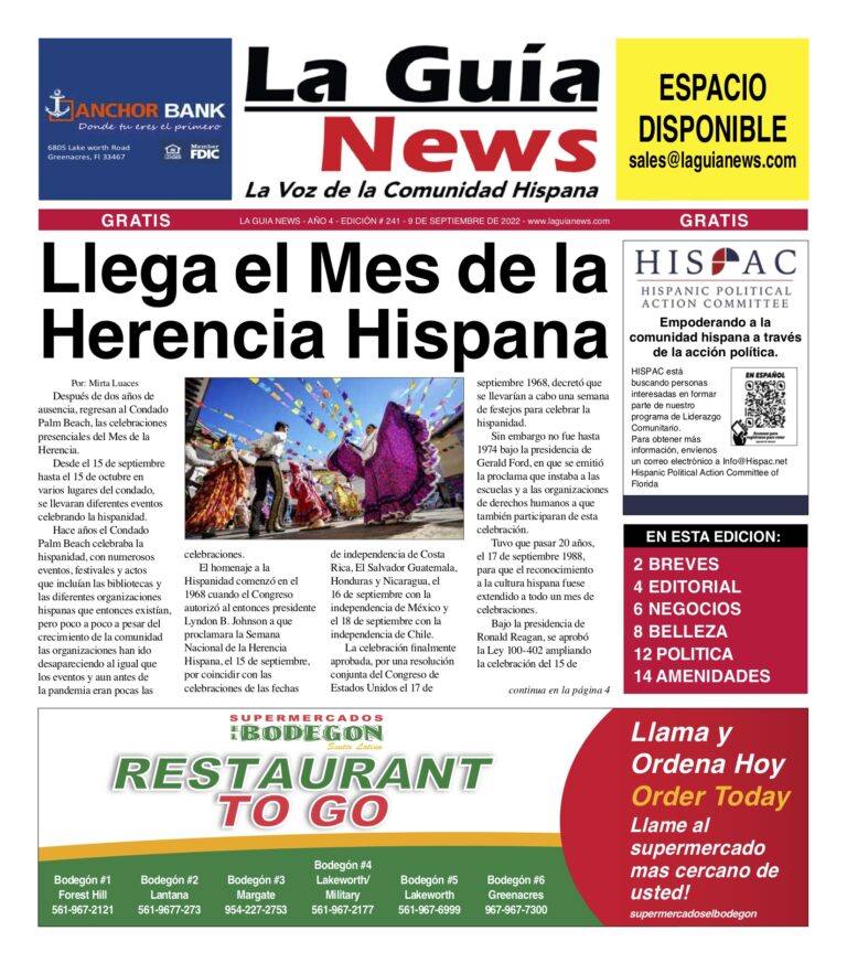 La Guia News Digital 09 de septiembre, 2022