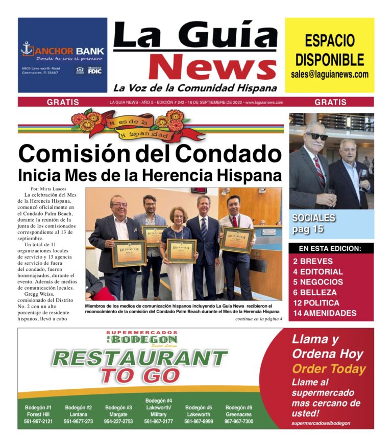 La Guia News Digital 16 de septiembre, 2022
