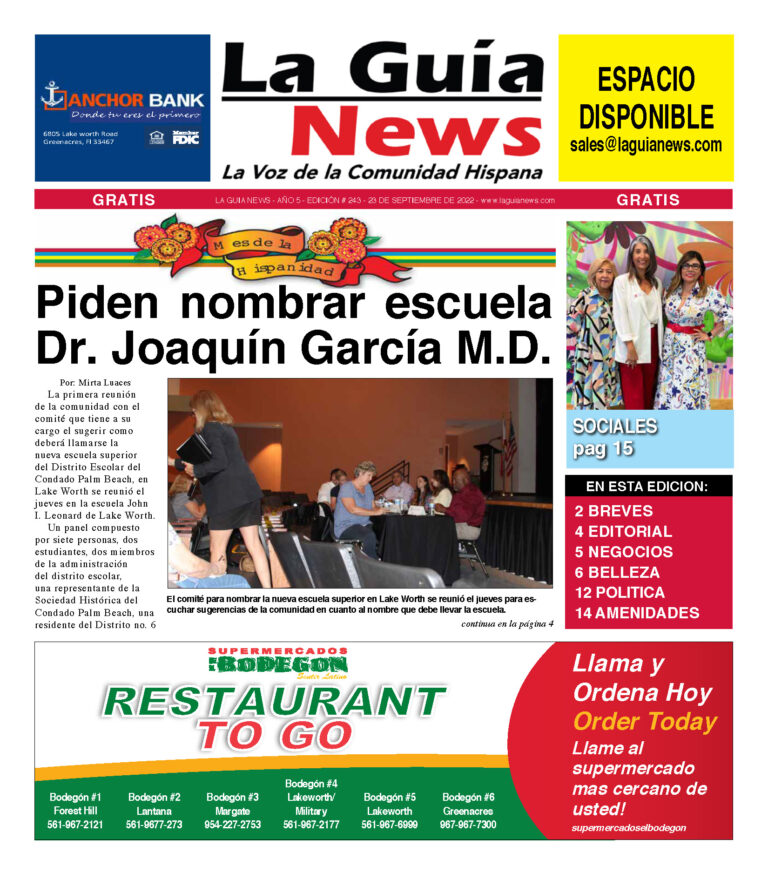 La Guia News Digital 23 de septiembre, 2022